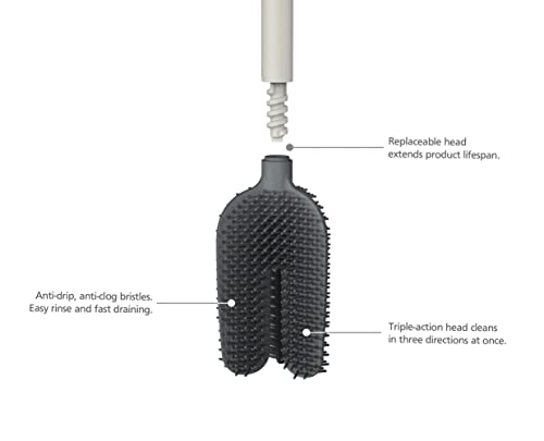 Joseph Joseph Flex 360 Luxe, Advanced Smart Toilet Brush and Storage Holder Set including anti-drip, anti-clog - Image 3