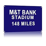 Custom Aluminum Metal Sign 8 X 12 Inch M T Bank Stadium Distance Sign Wall Decor for Home Bar Garage Man Cave Living Room