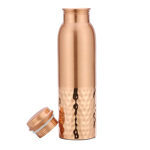 Image of CROCKERY WALA & COMPANY Pure Copper Bottle (Vintage Half Hammer) ,1 L