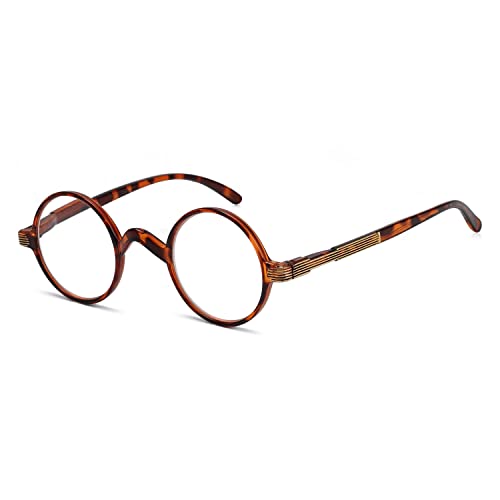 Eyekepper Round Reading Glasses a Little Large than Vintage Professor Oval Readers (Brown Tortoise)