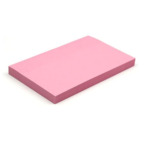 Evergreen Goods™ 3 Pads x Pastel Pink Coloured Sticky Post Notes | Removable Self-Adhesive | 100 Sheets per pad - 76 x 127 mm (3" x 5") | Reminders, to-Do, Memo Cover