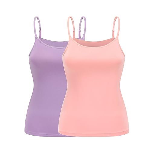 Image of Womens Modal Built-in Bra Padded Camisole Yoga Tanks Tops