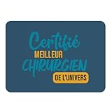 Tischset, Unterseite aus Gummi, blau, zertifiziert bester Chirurg des Universums, Doktor, Hopital, Chirurgie, großes Format 39,5 x 28,5 cm