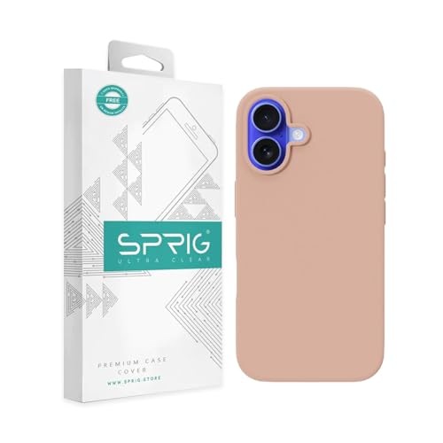 Image of SPRIG Compatible with iPhone 16 Premium SilkMag (Liquid Silicone Magnetic) Back Cover Drop Tested Shock Proof Mobile Case for Men, Women, Boys and Girls with Camera Protection (Sand Pink)