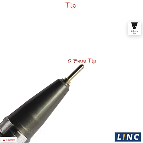 Image of Linc Glycer 0.6 mm Ball Pen | Black Ink, Pack Of 20