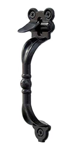 New Product Hampton Thumb Latch with Padlock Eyes (Black Polyester Powder Coat)