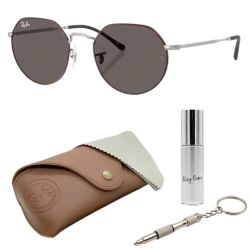 Image of Ray-Ban RB3565 JACK Square-Round Shaped Sunglasses for Men & Women with Official RAYBAN Eyewear Kit
