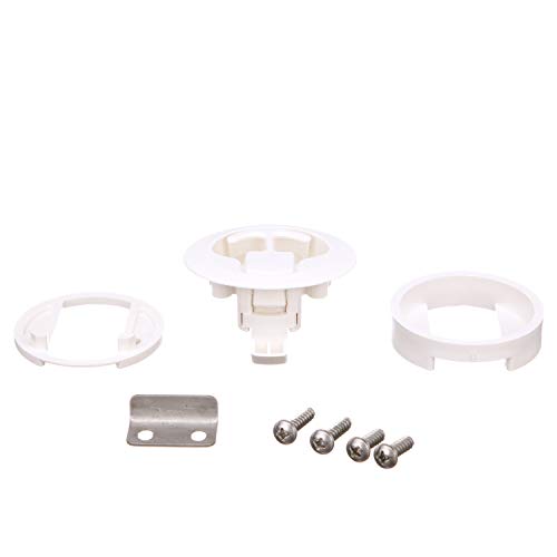 Image of Seachoice Flush Mount Slam Latch, Rust-Free White Plastic, 2 in. Diameter