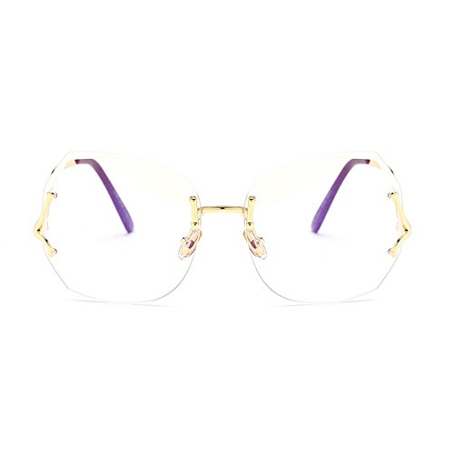 MINCL/Rimless Oversized Vintage Retro Style Eye Glasses Sunglasses2