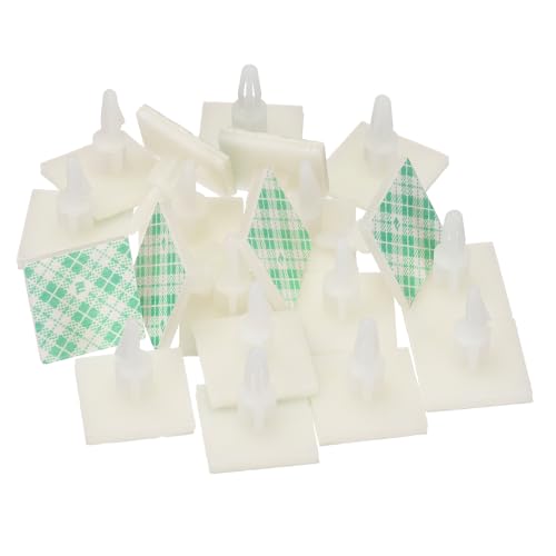 PATIKIL 粘着性 PCB スペーサー 24 個 粘着性スタンドオフ 0.36 インチ サポート高さ 粘着性絶縁スタンドオフ PCB PC ボード サポート用プラスチック柱 ホワイト