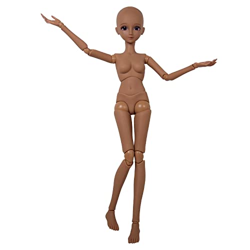 Proudoll 1/3 BJD Doll Tan Skin Customized Black Doll Body 60cm 24Inches Ball Jointed SD Dolls Joints Move PVC DIY (Alexia) - Image 2