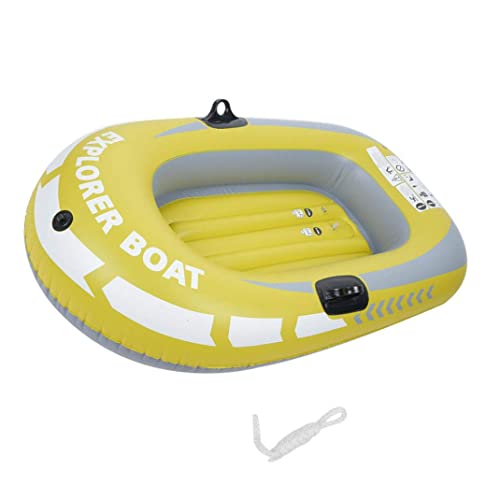 Bateau gonflable enfant pour piscine et aviron jaune une personne