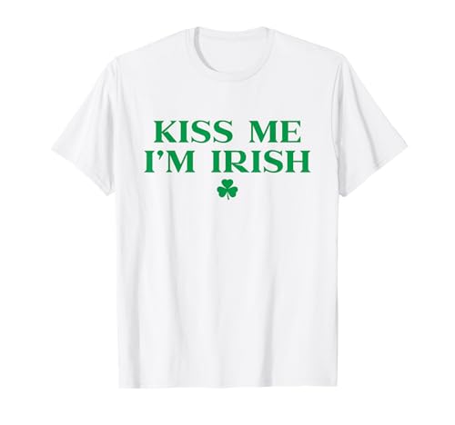 Kiss Me Im Irish Shirt for Men Women, Funny St Patricks Day T-Shirt