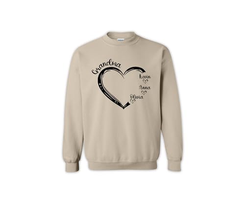 Custom Grandma Heart Sweatshirt, Grandma Sweatshirt, Custom Grandkids Name Sweatshirt, Mother's Day Sweatshirt, Gift for Mom, Grandma Heart Sweatshirt, Gift for Grandma3