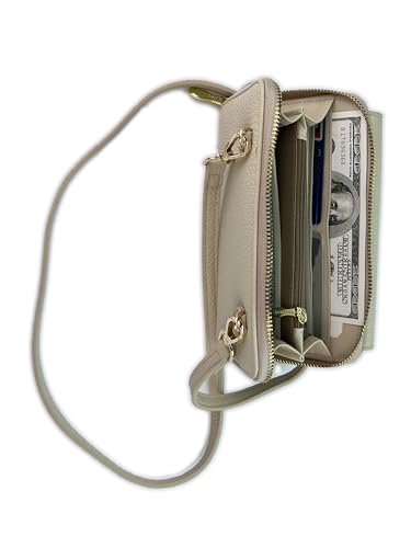 Women's Wallet Credit cards and mobile phones storing clutch zipper Shoulder strap(DL-White)3