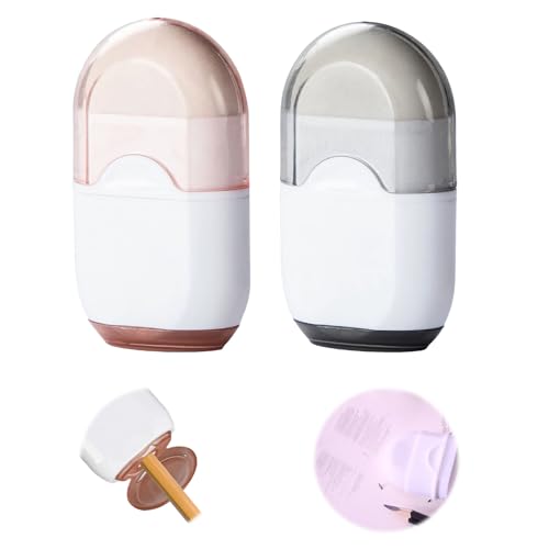 2PCS Rubber and Sharpener 2 in 1 Pencil Sharpener with Eraser Portable Sharpener and Rubber for Kids Adults Student School Home Office Supplies