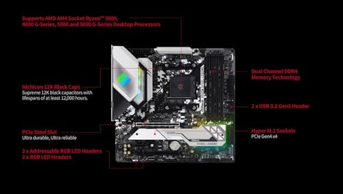 Image of ASRock B550M Steel Legend Supports 3rd Gen AMD AM4 Ryzen / Future AMD Ryzen Processors Motherboard