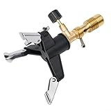 Drivstraw Tragbarer Bunsenbrenner aus Messing für Camping und Labor, verstellbare Flamme Gasbrenner mit kompaktem 9x7x3cm Design, Schwarz + Kupfer