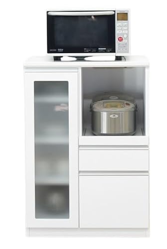 日本製 2色対応 幅70cm レンジボード 完成品 (ホワイト)