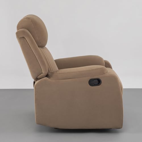 Image of Sleepyhead RX6 Designed by Duroflex - Single Seater Suede Fabric Recliner (Mocha Brown) |3 Modes of Comfort |High Back Rest for Extra Neck & Lumbar Support |Premium Pocket Springs for Plush Feeling