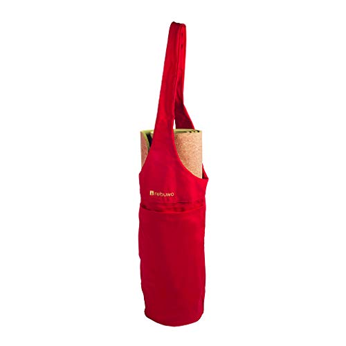 Rebuwo Yoga Mat Bag With Large Size Pocket And Fit Most Size Mats Yoga Bags And Carriers Red #TOP2
