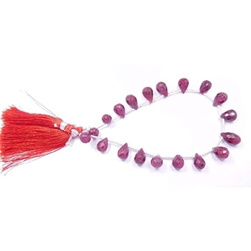Perles de rubis en goutte pour créer vos propres bijoux d'été et colliers artisanaux bohèmes