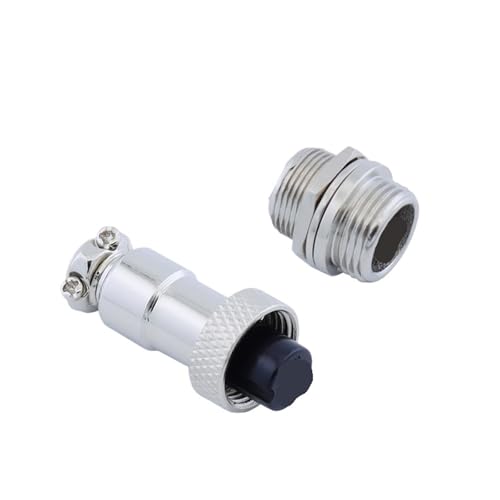 Conector GX12 de 6 pines macho y hembra con tuerca trasera de 12mm de diámetro 3