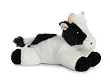 Aurora® Adorable Mini Flopsie™ Mini Moo™ Stuffed Animal - Playful Ease - Timeless Companions - White 8 Inches