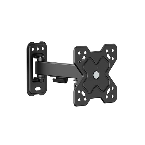PureMounts Soporte de Pared para Monitor de TV, Soporte Universal inclinable y Giratorio, máx. VESA 100x100 mm, para Monitor de TV de 13-32 Pulgadas de hasta 20 kg, Negro