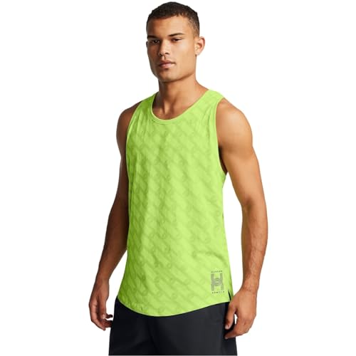 Under Armour 1386619-304-LG UA Run Anywhere Singlet Morph Green LG3