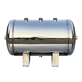 Druckluftbehälter aus Edelstahl 304 - Kapazität 5 Bis 50L, Reservoir for Luftkompressor Mit Komplettem Montagekit, Druck 1,25MPa, Spiegelglanz-Finish(30L/7.9Gal)