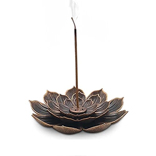 Alloy Incense Burner Stick Holder Buddhism Lotus Line Incense Plate Sandalwood Coil Base Temples Yoga Studios Home Decoration #TOP5