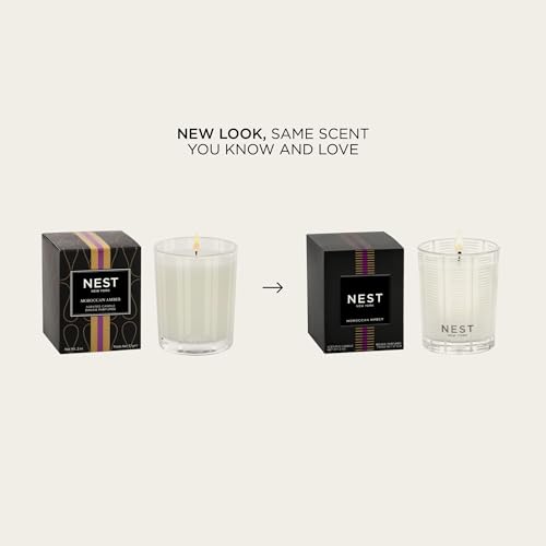 Image of NEST New York Scented Votive Candle, Moroccan Amber - 2 oz - Up to 28-Hour Burn Time - Reusable Glass Vessel