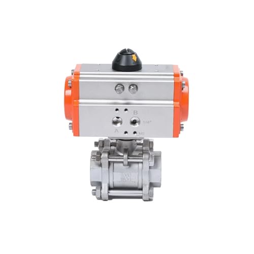 Vanne à bille pneumatique DN20 inox 304 double effet haute température - 3