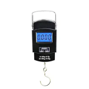 SELMEZ 50Kg weighing scale Portable Hanging Luggage Weight Machine Digital for Weighing Household Items Waste Newspaper Gas Cylinder Disposal hook weight machine 50 kg Weighing Scale for cylinder (Black)