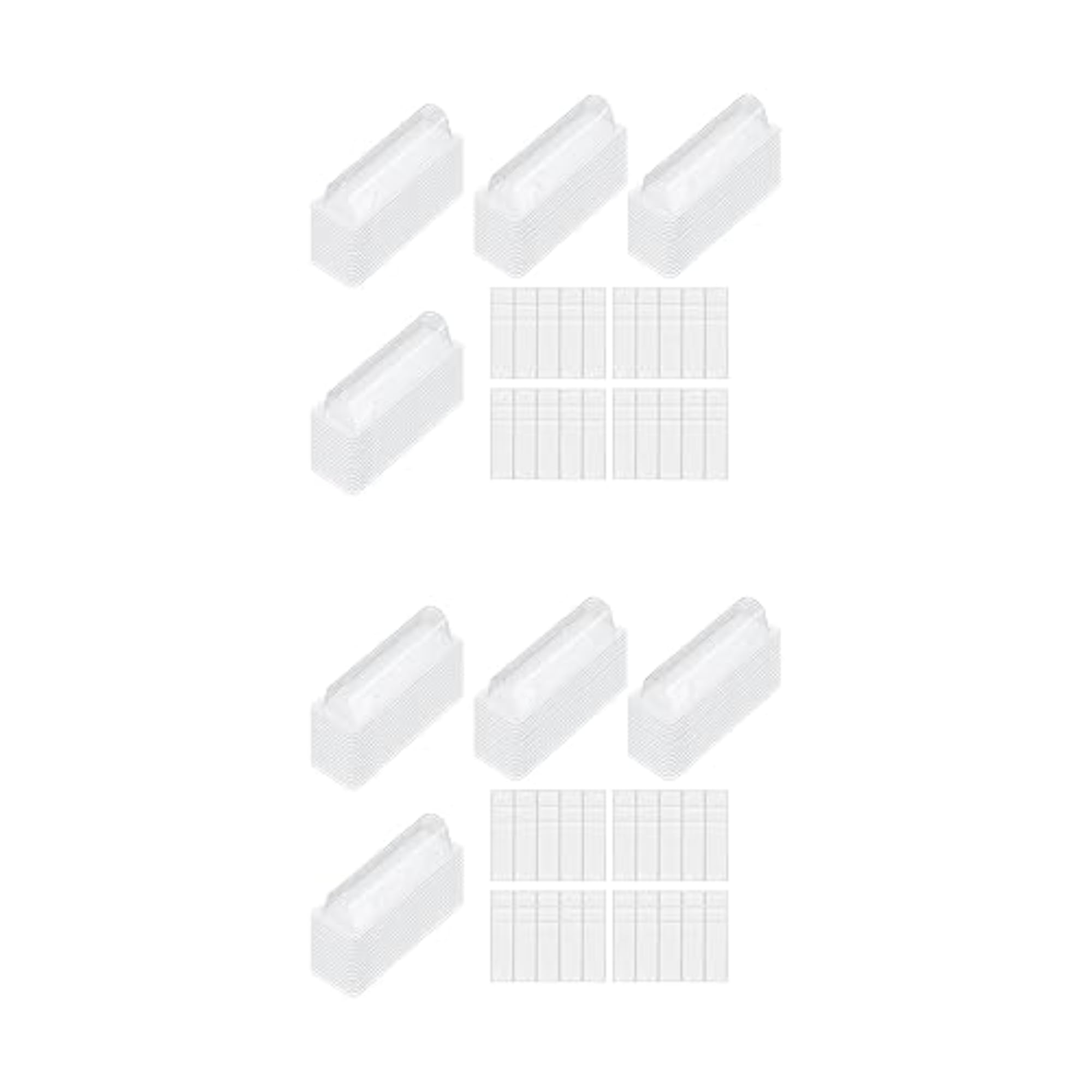 60pcs Holder Transparent Cards for Crafts, Makeup Storage Box