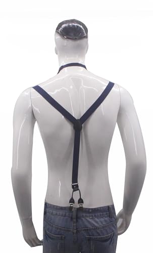 Image of Men's Suspenders Bowtie Set Elastic Y Shape Style Women's Suspenders Bowtie For Wedding&Formal Events
