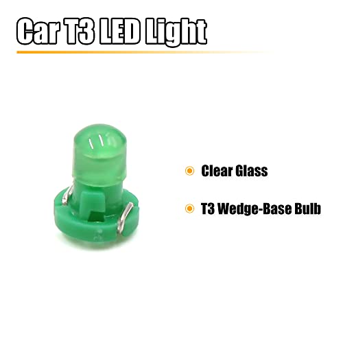 15 piezas bombillas LED verde 12V T3 para auto miniatura 2
