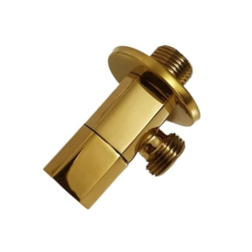 Llave De Escuadra Inodoro de parada agua for baño General, triángulo chapado en cobre, válvula ángulo oro polaco para Fregadero(A)