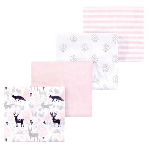 Image of Luvable Friends Little Treasure Flannel Receiving Blankets 4pk