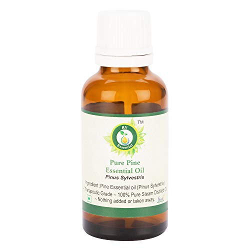 R V Essential Pure Pine Essential Oil 100ml (3.38oz)- Pinus Sylvestris (100% Pure and Natural Steam Distilled)