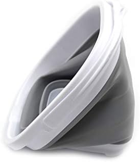 SAMMART Set of 2-2.6L Super Mini Sqare Collapsible Plastic Bucket - Foldable Square Tub - Portable Fishing Water Pail - Space Saving Outdoor Waterpot