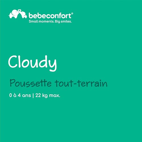 Bebeconfort Cloudy Poussette Tout Terrain 0 à 22 kg max. Poussette Canne Bébé Inclinable Pliage Rapide Poussette 3 Roues Guidon Réglable Panier de Rangement Spacieux Mineral - vue 2