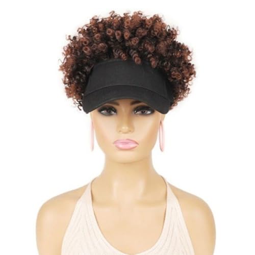 Gorra con pelo sintético corto ajustable y diseño rizado de alta densidad 6