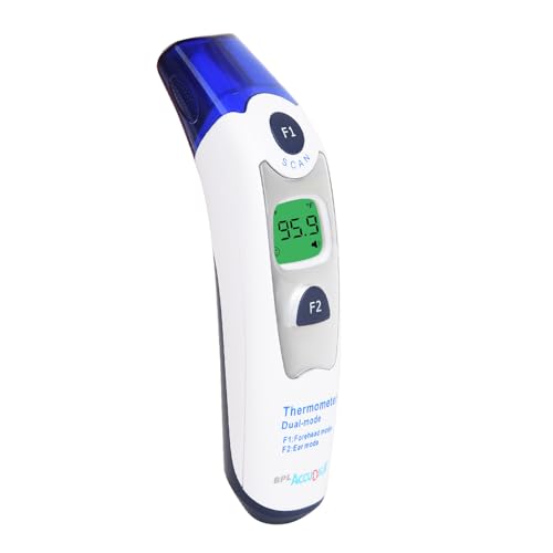 Image of BPL Medical Technologies Accu Digit Non Contact Dual Infrared Thermometer for Babies and Adults with Color Coded Fever Guidance - (White)