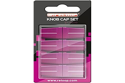 Reloop Knob Cap Set purple - 8 tapones de perilla, revestimiento de goma para un agarre firme,...