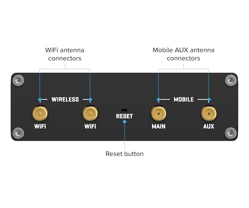 Image of Teltonika RUT361 Industrial 4G LTE Router - Compact & Rugged Cellular Wireless Router with Ethernet, WiFi, VPN, RMS Support, Remote Monitoring, and IoT connectivity (RUT361200800)