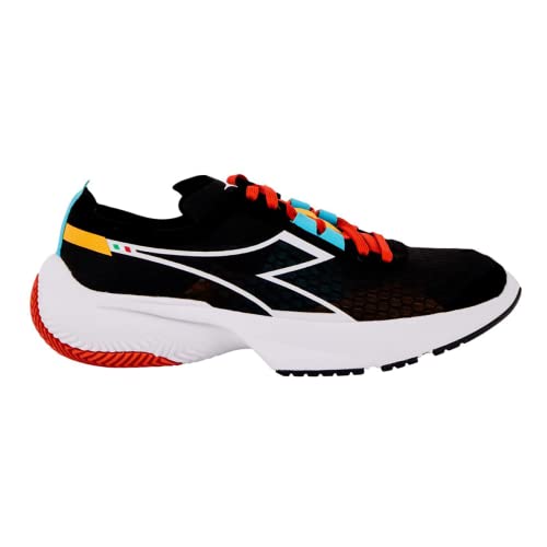 Diadora メンズ エクイペコルサ, ブラック/ホワイト/サフラン, 13