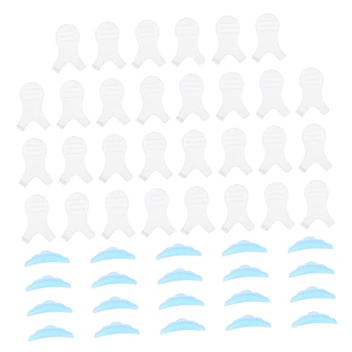 PartyKindom 30Pcs Eyelash Brush for Lash Perm Lift with Silicone Pads Eyelash Lift Rods and False Eyelash Patches for Professional Makeup Application