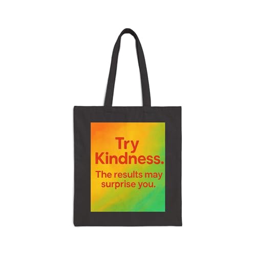 Colorful Kindness Tote Bag | Reusable Shopping Bag, Eco-Friendly Gift, Motivational Quote, Beach Bag, Daily Use